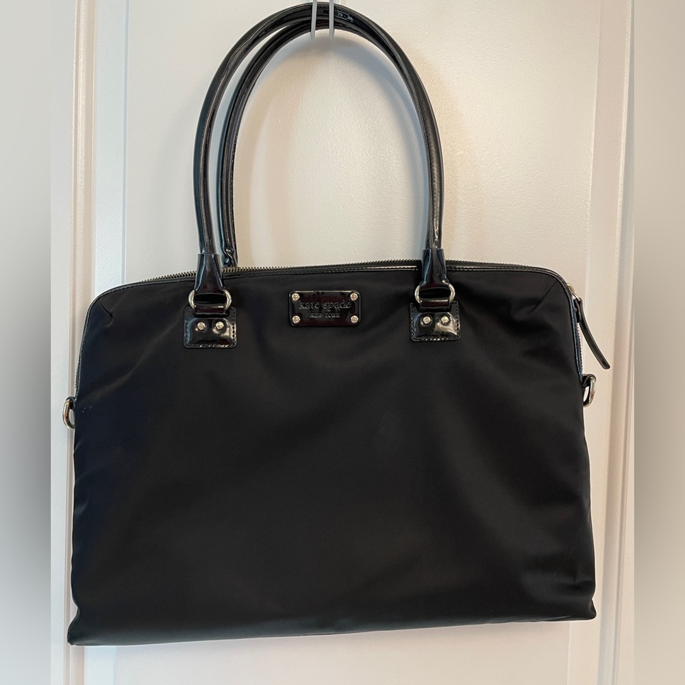 kate spade Black Nylon Laptop Tote Bag